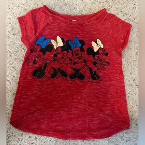Disney Red Kids Tee with Minnie Mouse Design